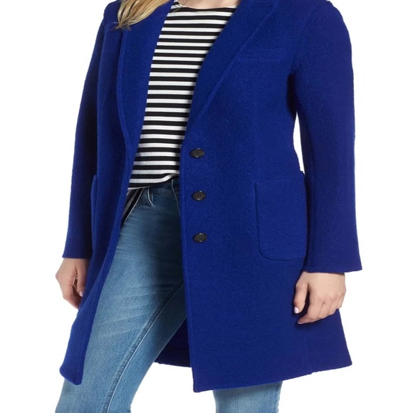 J. Crew Italian Boilded Wool Coat - Size 4P - Picture 6 of 6